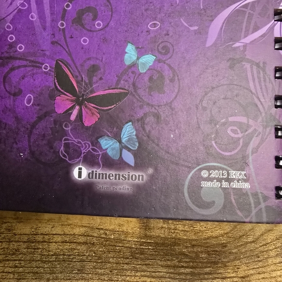 Never Used Purple Butterfly Spiral Notebook With Go All Things Are Possibl - Picture 4 of 9